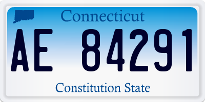 CT license plate AE84291