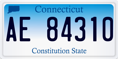 CT license plate AE84310