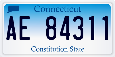 CT license plate AE84311