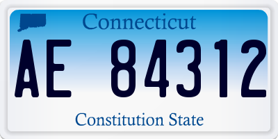 CT license plate AE84312