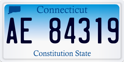 CT license plate AE84319