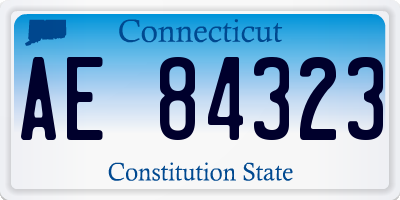 CT license plate AE84323