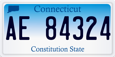 CT license plate AE84324