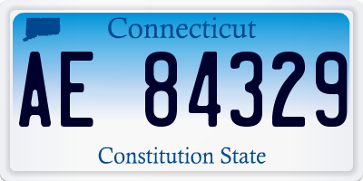 CT license plate AE84329