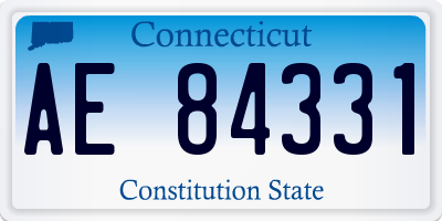 CT license plate AE84331