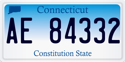 CT license plate AE84332