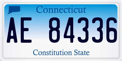 CT license plate AE84336