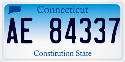 CT license plate AE84337