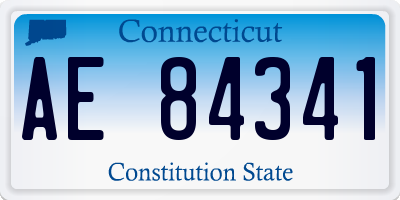 CT license plate AE84341