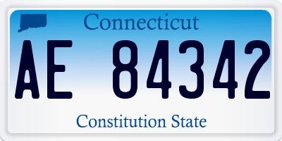 CT license plate AE84342