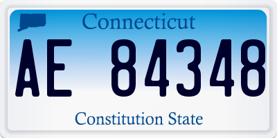 CT license plate AE84348