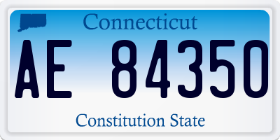 CT license plate AE84350