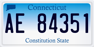 CT license plate AE84351