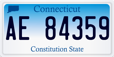 CT license plate AE84359