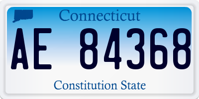 CT license plate AE84368