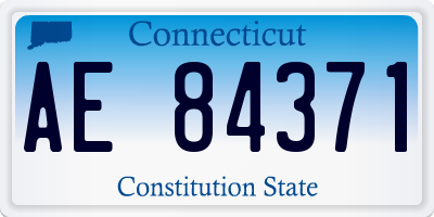 CT license plate AE84371