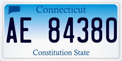 CT license plate AE84380