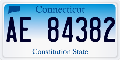 CT license plate AE84382
