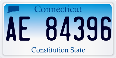 CT license plate AE84396