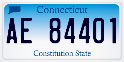 CT license plate AE84401