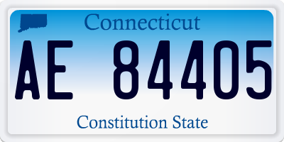 CT license plate AE84405