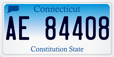 CT license plate AE84408