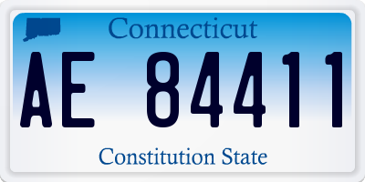 CT license plate AE84411