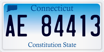 CT license plate AE84413