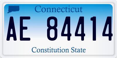 CT license plate AE84414