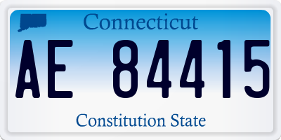 CT license plate AE84415