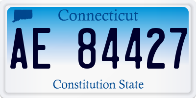 CT license plate AE84427