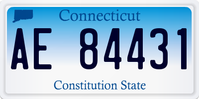 CT license plate AE84431