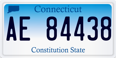 CT license plate AE84438
