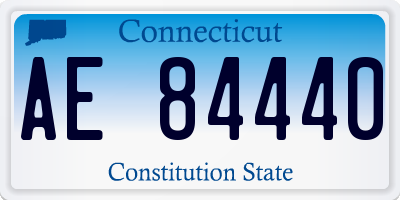 CT license plate AE84440