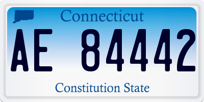 CT license plate AE84442