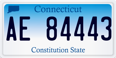 CT license plate AE84443
