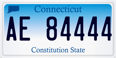 CT license plate AE84444
