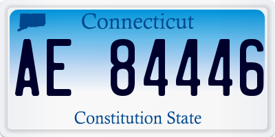 CT license plate AE84446