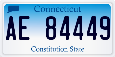 CT license plate AE84449