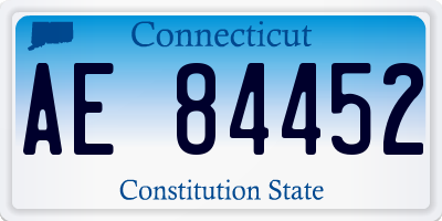 CT license plate AE84452