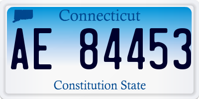 CT license plate AE84453