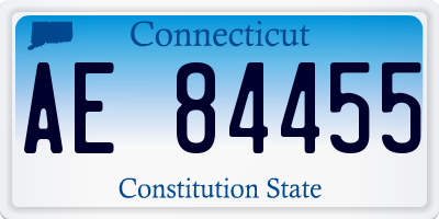 CT license plate AE84455