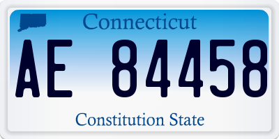 CT license plate AE84458