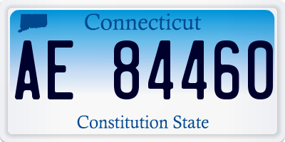 CT license plate AE84460