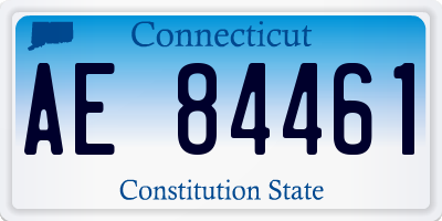CT license plate AE84461