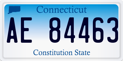 CT license plate AE84463