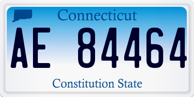 CT license plate AE84464
