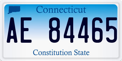 CT license plate AE84465