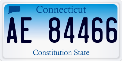 CT license plate AE84466