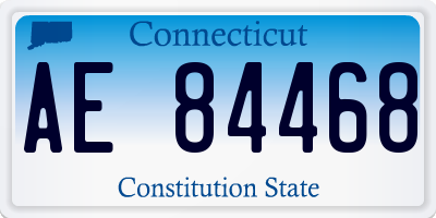 CT license plate AE84468